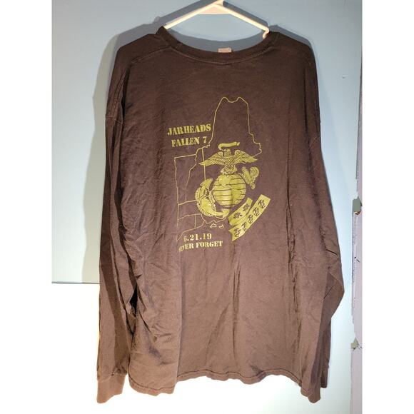 Jarheads Motorcycle Club Fallen Seven Mens Long Sleeve Shirt Size 2XL - Picture 10 of 10